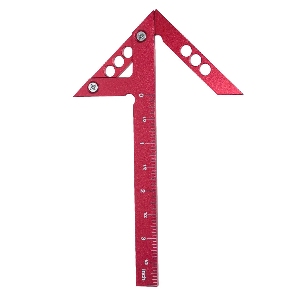 2pcs Center Finder and T-Square Hole Scribe Ruler Kit, Carpenter Center Measuring Tool, Metric & Inch Woodworking Projects Tool