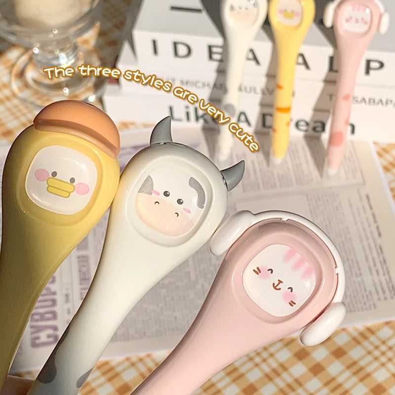 Students Lovely Mute Cow Duck Cat Correction Hand-held Pencil style Altered Large Capacity Smooth Fall