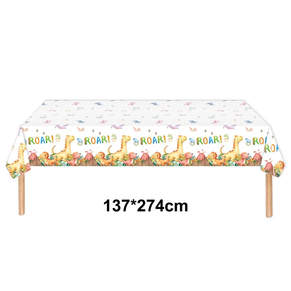 Dinosaur Plastic Tablecloth Dinosaur Birthday Party Table Covers Boy Birthday Baby Shower Party Decorations Supplies Picnic