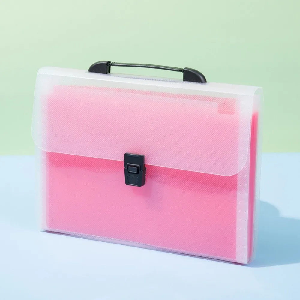 Durable A4 Portable Accordion Bag Organ Bag Large Capacity 13 Layer Folder Transparent Thickened Test Paper Storage Bag Student