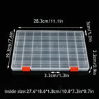 15/24/36/48 Grids Clear Box Thickened Transparent Plastic Jewelry Elastic Band Storage Box Display Organizer Tool Storage Case
