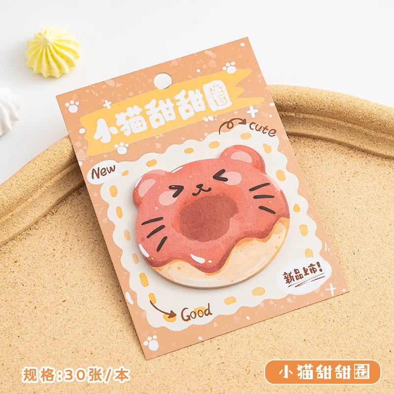 Creative Bread Sticky Notes Cute Cartoon Memo Pad Unique Design Note Paper Kawaii  Dessert Cuisine DIY