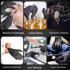 10-200pc Nitrile Gloves Black Rubber Gloves Latex Disposable Gloves Work Housework Car Industry Gardening Pet Care Cooking Tools