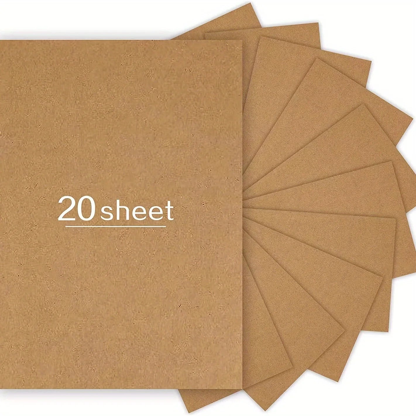 20 Sheets A4 Brown Kraft /Black /White Cardstock 8.26 x 11.7in, 250gsm White cardstock Paper DIY Crafts Invitation Cards Making