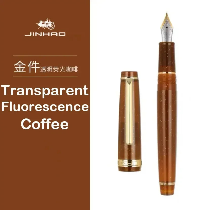 Jinhao 82 Fountain Pen Luxury Acrylic Ink Pen Spin  EF F M Nib Elegante Business Office School Supplies Writing Pen Stationery