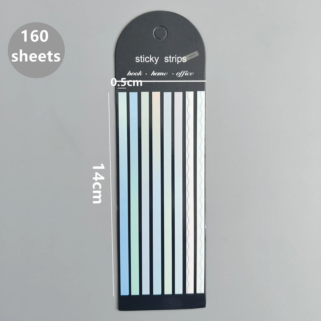 160 Sheets Transparent Sticky Notes Self-Adhesive Reading Annotation for Books Notepad Bookmarks  Memo Pad Index Tabs