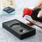 Multi-functional Inkstone Holding and Grinding Ink Anti-drop Portable Easy Clean Both Sides Usable Stationery for Students