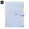 A4 Organ Folder 5 Layers Macaron Colors File Manager Storage Simple Folder for Student School and Office Stationery Supplies