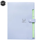A4 Organ Folder 5 Layers Macaron Colors File Manager Storage Simple Folder for Student School and Office Stationery Supplies