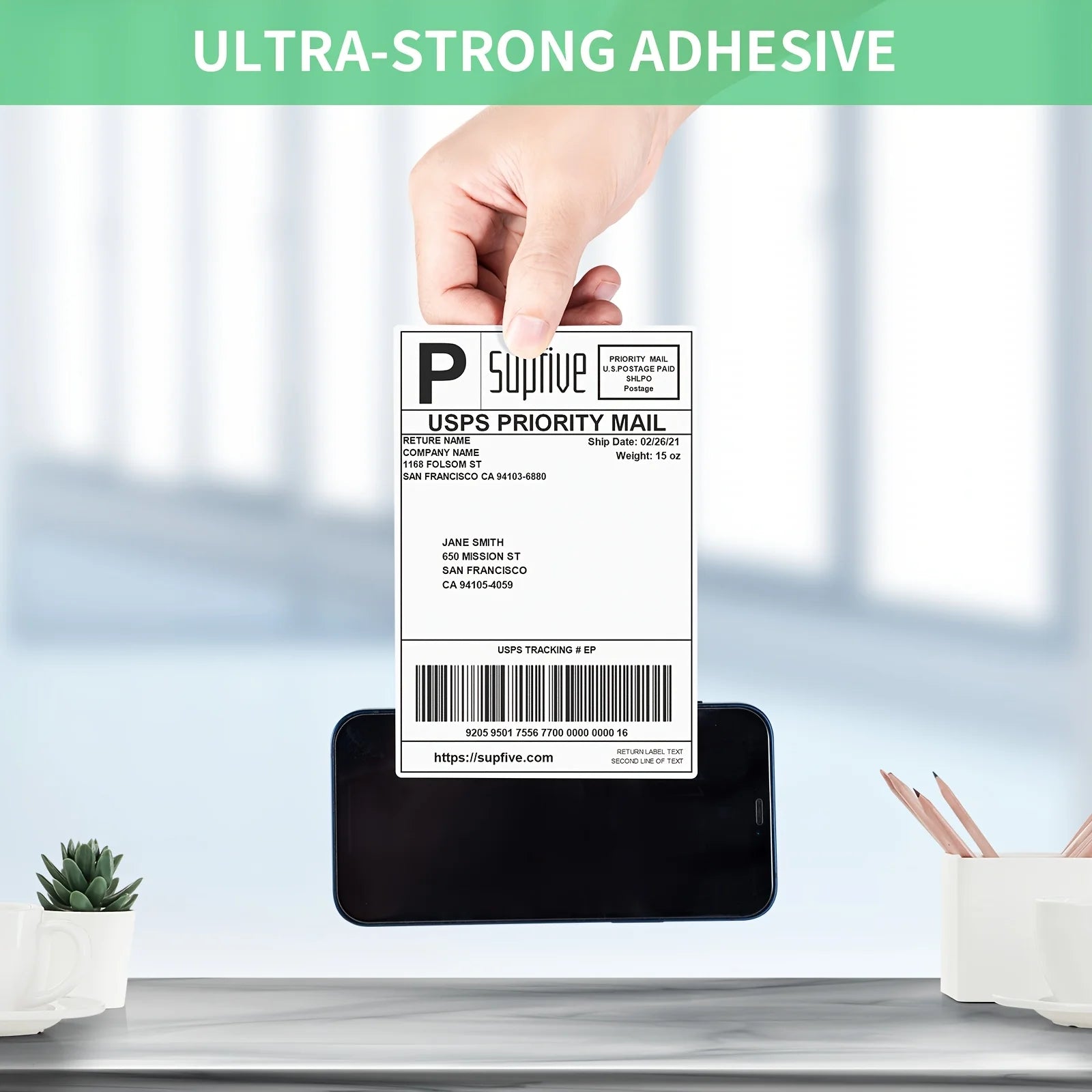 500/1000 Sheets 4''x6'' White Thermal Label Paper for Thermal Label Printers Logistics Shipping Labels 100x150mm