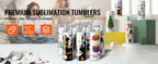 SucceBuy 8/12/14/16/24/50PC Straight Sublimation Tumblers Blank Tumbler Bulk Stainless Steel Double Tumbler Cups Heat Transfer
