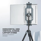 LEAPLIGHT Aluminum Alloy Laptop Stand Horizontal Vertical Screen Clamp Portable Holder W/ Arca Swiss Plate 1/4' Screw for Tripod