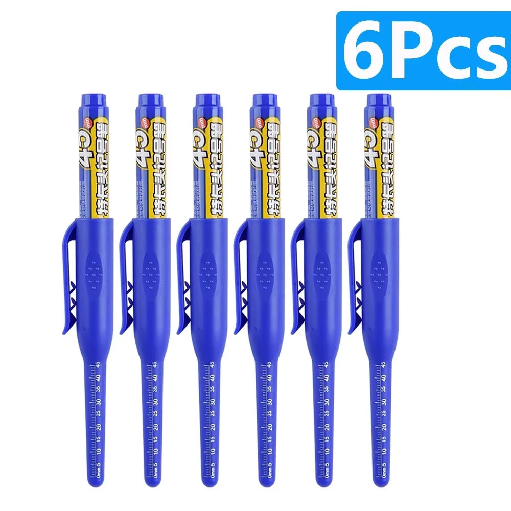 45mm Deep Hole Long Nib Head Markers Deep Drill Hole Long Nib Scriber Multifunction Mechanical Carpentry Colorful Marker Pen