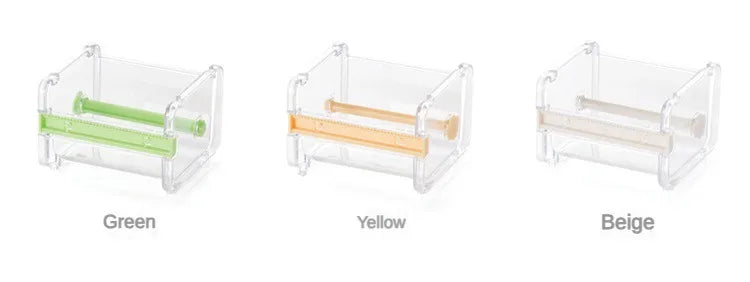 Stackable Tape Dispenser Transparent Design Tape Holder Creative Washi Tape Cutter Stationery School Supplies Office Supplies