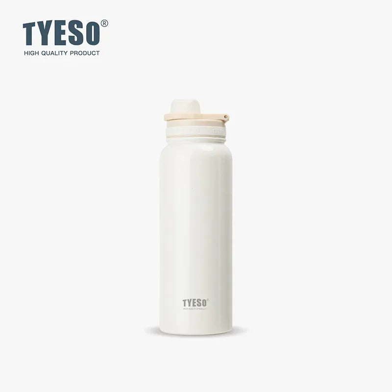 TYESO Stainless Steel Thermal Water Bottle Portable Tumbler Sport Vacuum Flask Keeps Cold and Heat Thermal Mug Car Insulated Cup
