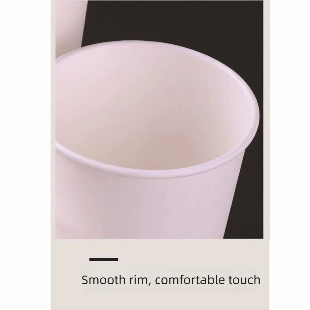 200Pcs 30/60/120/200ml Disposable Paper Cup Thickened Solid Color Paper Coffee Cup Multisize Food Grade Tasting Cup
