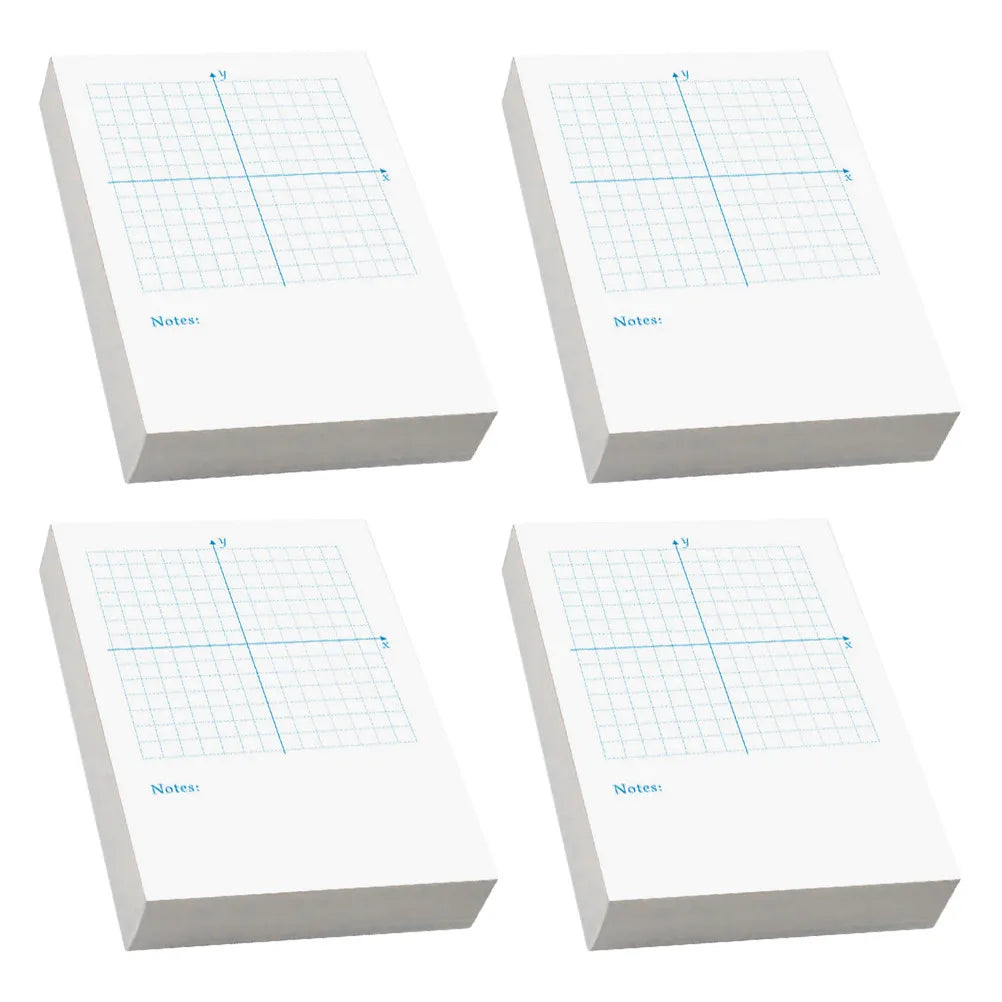 4 Books Number Practice Notebooks Dual Use for Math Exercises Graph Sheet Drawing Papers Xy Coordinate Notepad Math