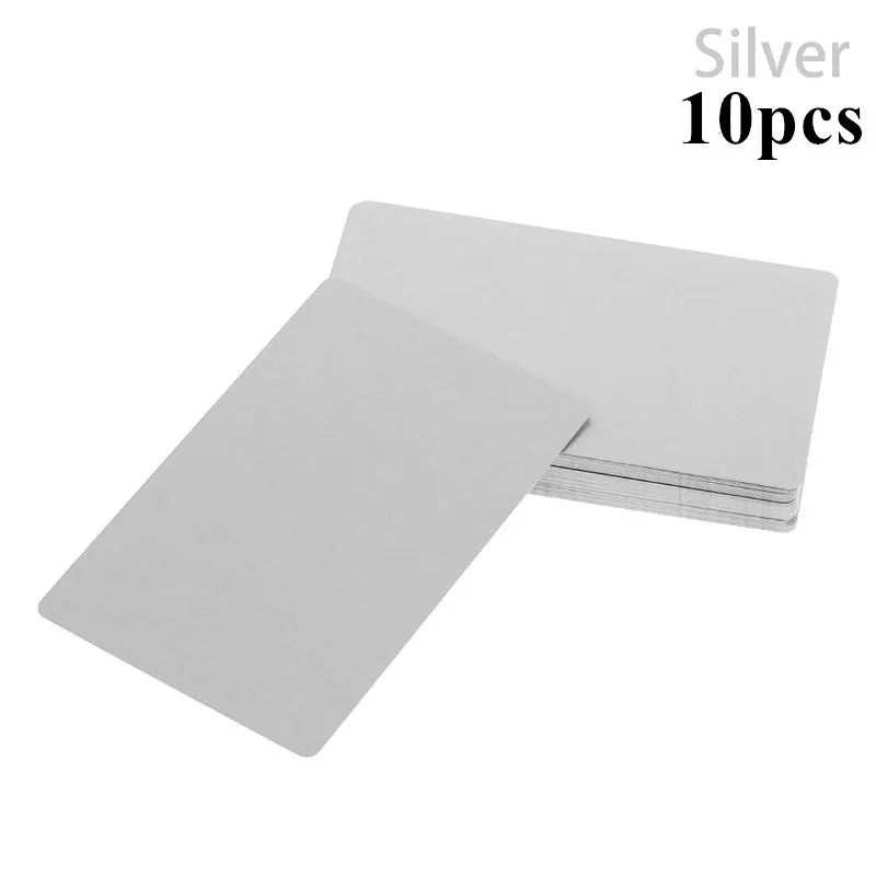 10Pcs Metal Business Card Blanks for Laser Engraving 10 Colors Aluminum Sheet Engraving Blanks DIY Cards for Home 86*54*0.2mm