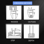MaxGeek Rechargeable Digital Vernier Caliper with Back Light Function USB-C Charging Measuring Tools 150mm/200mm/300mm