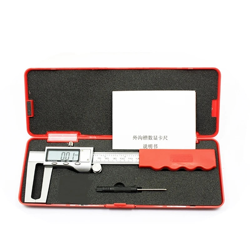 0.01mm Brake Disc Thickness Measuring Calipers 0-150mm Digital LCD Outside Groove Caliper Car Brake Pad Abrasion Ruler Tools