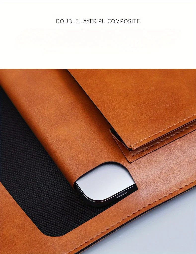 Large Capacity A4 File Folder Organizer with Double-Layer Laptop Protective Sleeve Storage Bag