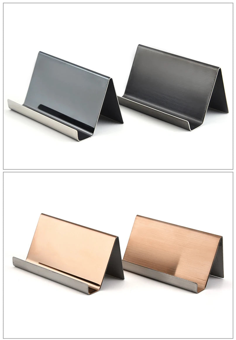 Metal Business Card Name Tag Display Rack Display Stand Desktop Table Organizer Cellphone Holder Conference Room Accessories