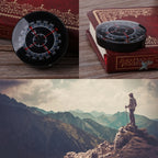1Pc Miniature Button Compass, Mini Pocket Oil Filled Accurate Compass for Hiking Camping Outdoor Activities Accessory R66E