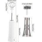 Milk Frother Machine Wireless Electric Mixer, Hands - Free 2 In1 Whisk, 3 - Speed Rechargeable For Baking/Coffee Frothing