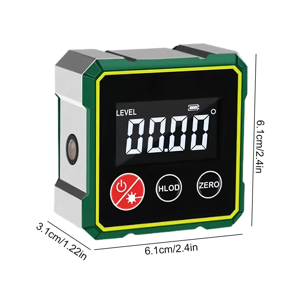 Magnetic Digital Angle Finder with LCD Backlight Gauge Protractor Inclinometer Level Magnets Level Ruler Angle Measurement Tool