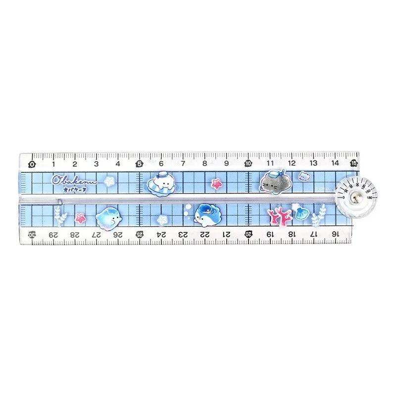 Clear Folding Ruler High Aesthetic Shatterproof Flexible and Portable for School Office Home Use Lightweight Measuring Tools