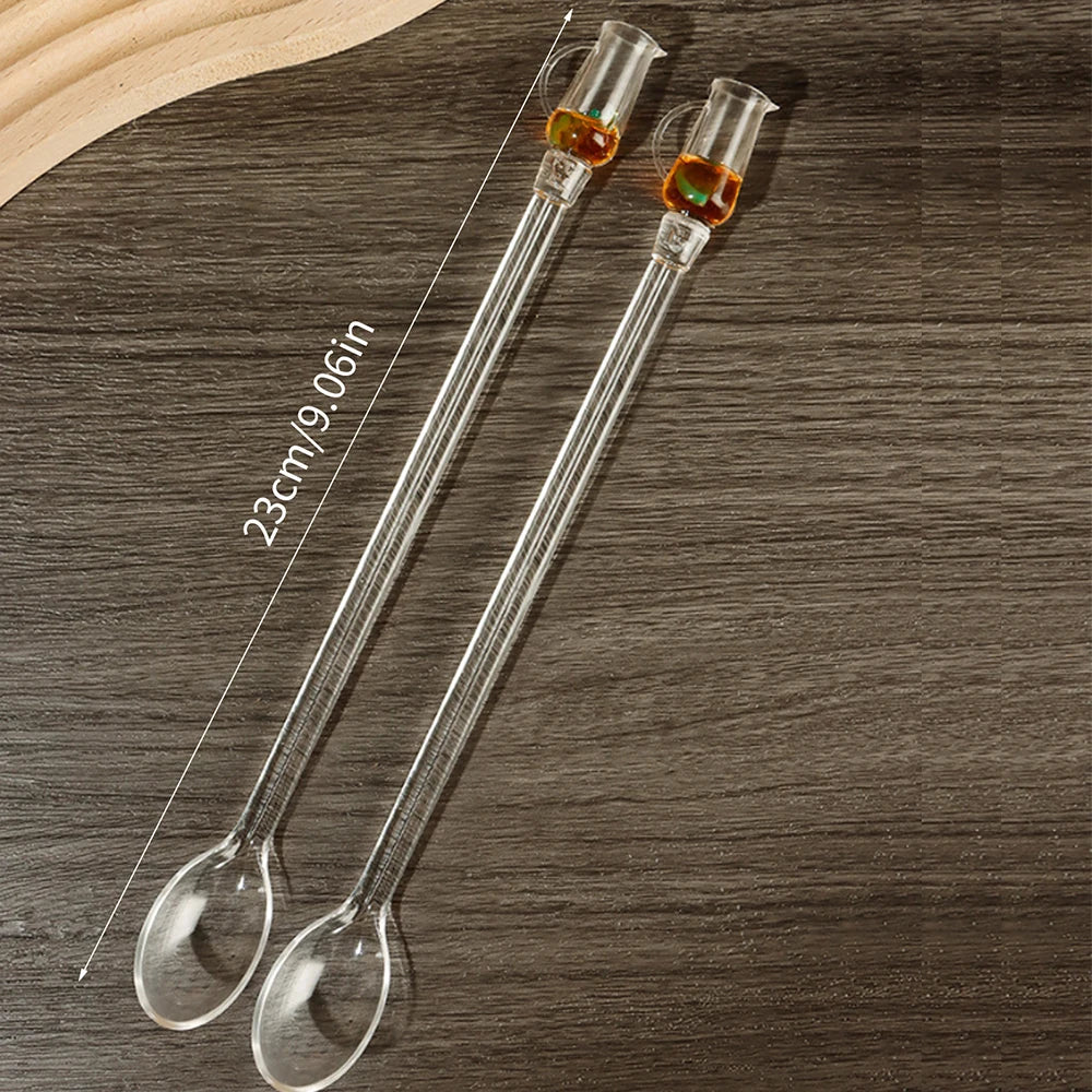 Clear Acrylic Cocktail Stirrers, Drink Mixing Spoon Sticks, Bar Coffee Stirring Rods for Home, Cafe, Restaurant & Party Use