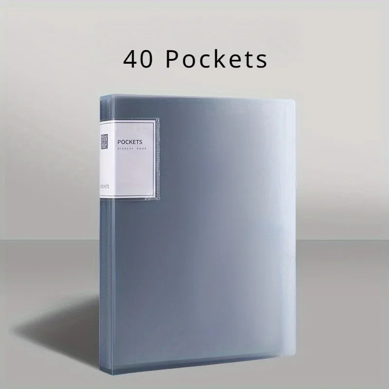 Folder 20/30/40/60/80/100 Inner Pages, Data Book A4 Transparent Insert Folder Album Storage Folder, Large Capacity Office Folder