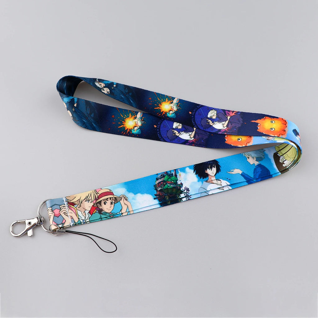 Anime Movie Lanyard Cute Cat Card Holder Neck Strap for Key ID Card Phone Straps Badge Holder Keyrings Cosplay Accessories Gifts