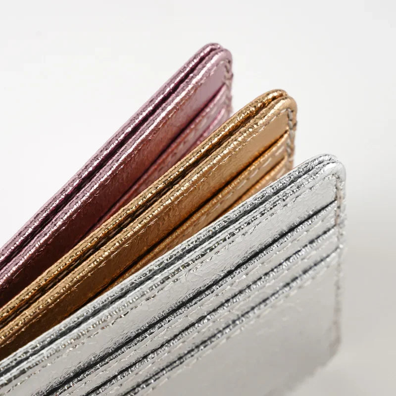 Women Thin Card Holder Wallet Lightweight Multi-Card Holder Case Pu  Leather Credit Card Money Coin Holder Purse Bag