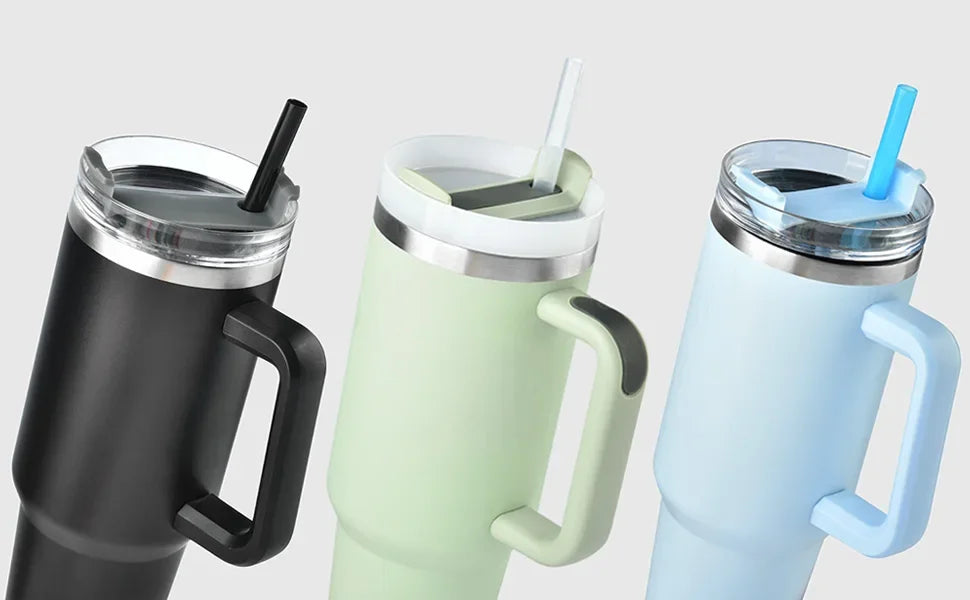12Pcs Color Replacement Straws for Stanley 30/40 oz Tumbler , 12 in Long Reusable Plastic Straws for Stanley Cup, Plus 2 Brush