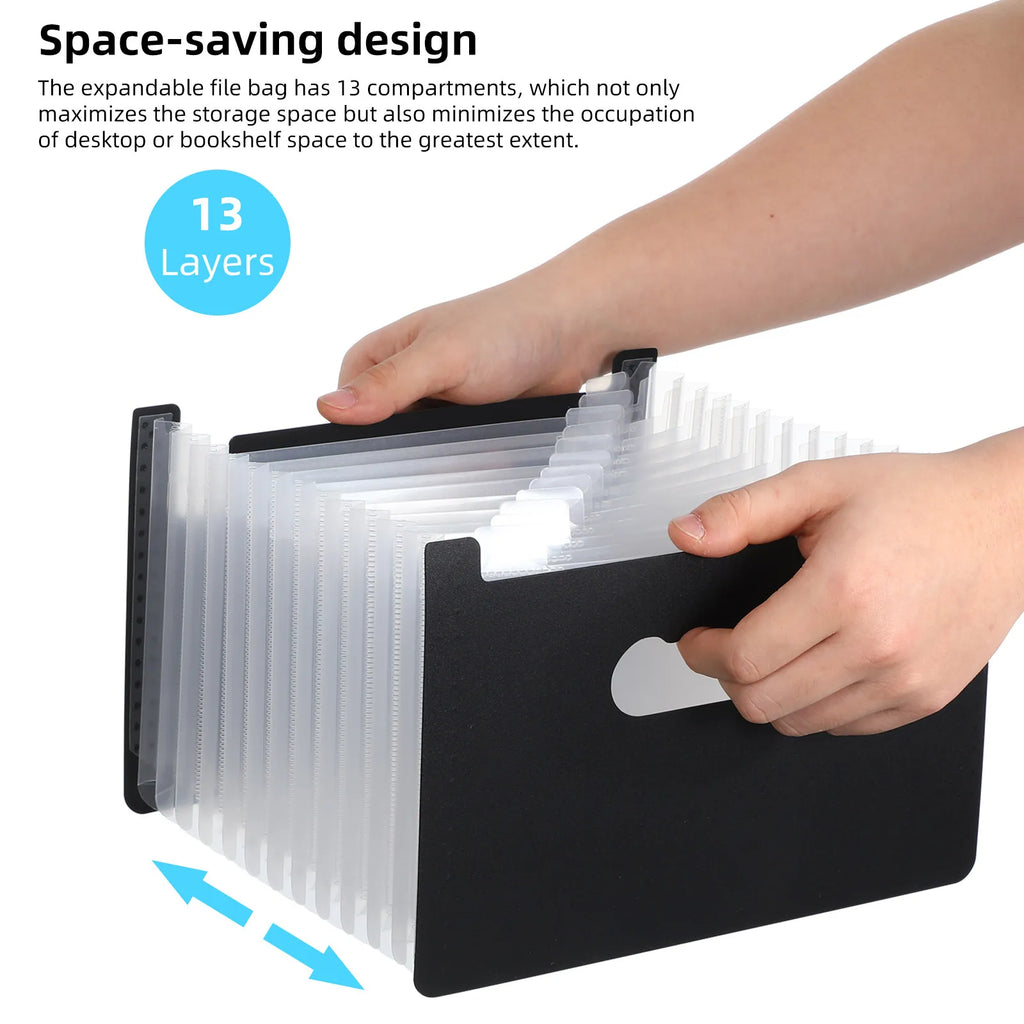Fine Workmanship PP Accordion File Folder Keeps Documents Receipts Coupons Cards Organized Portable Office Supply Convenient