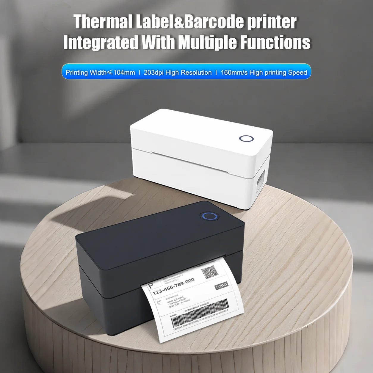 4X6 Thermal Label Printer Bluetooth Wireless Shipping Compatible With iPhone Android Mac Window - Shipping Label Printer