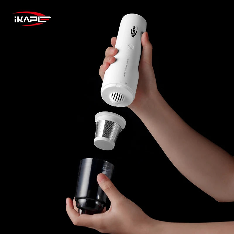 IKAPE Mini Vacuum Cleaner For Coffee Grounds Grinder Battery Barista Accessories Wireless Vacuum Cleaner For Car Handheld