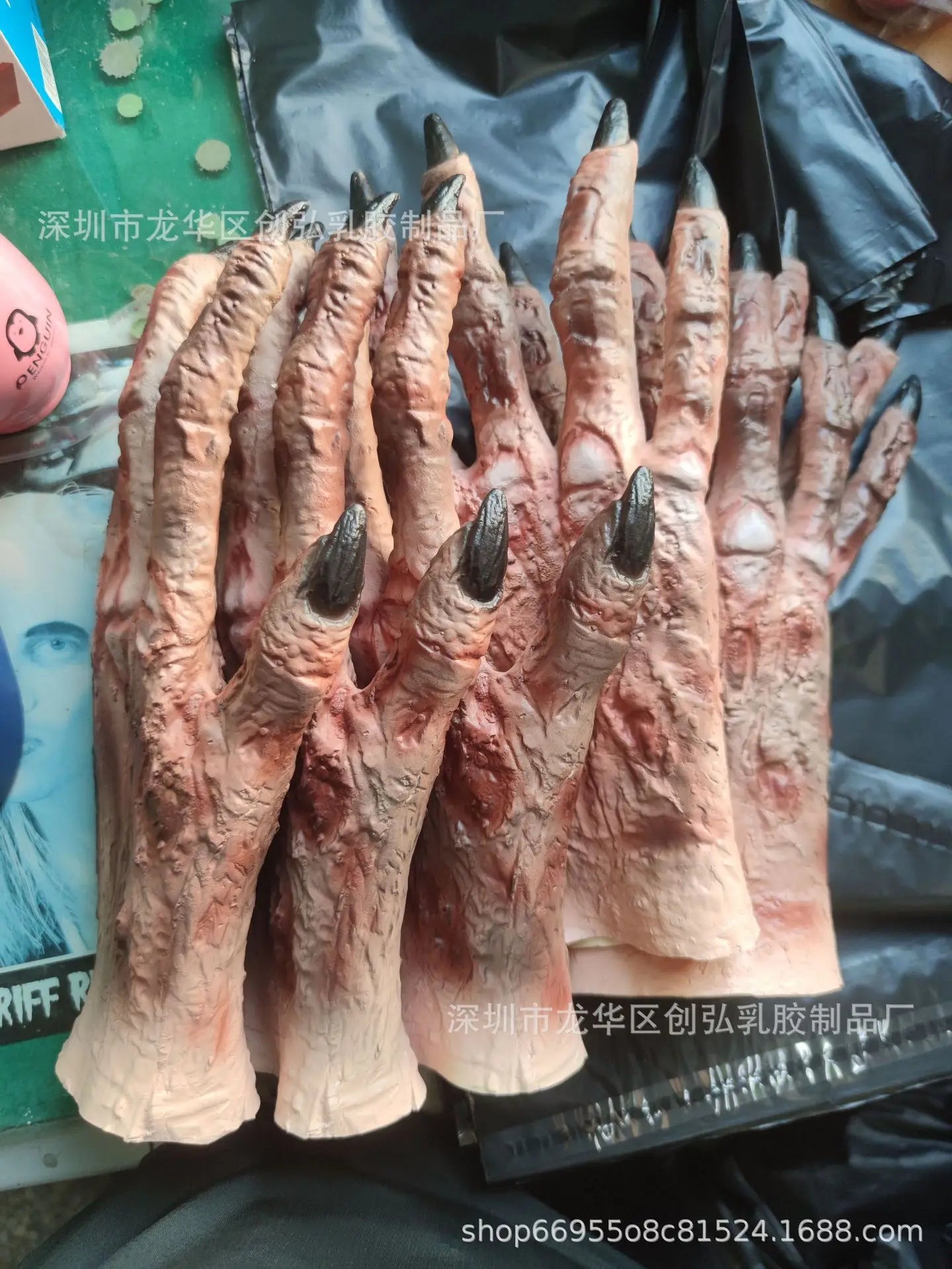 The Mummy Halloween Gloves for Adult Unisex Elastic Latex Gloves Scary Gloves Easter Day Mittens Cosplay Prop Accessories