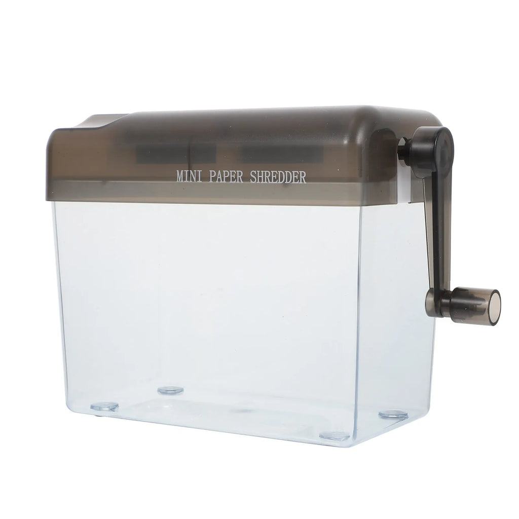 1Pcs Mini Hand Shredder Desktop Manual Shredder for Document Paper Cutting Office Home Confidentiality Security