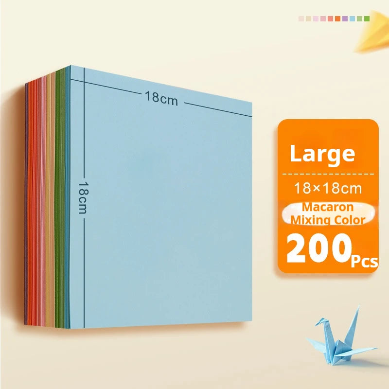 100/200/300pcs Square Origami Paper Double Sides Solid Color Folding Paper Multicolor Kids Handmade DIY Scrapbooking Craft Decor