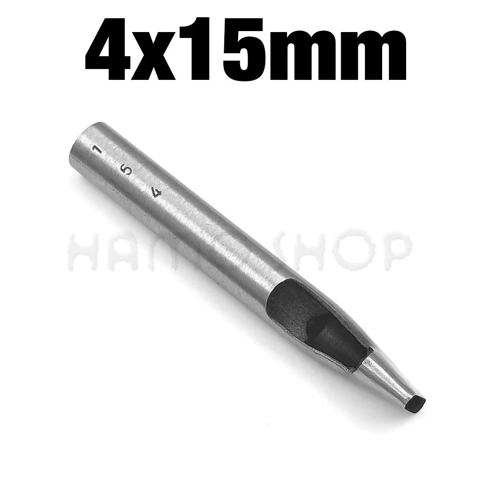 1pc 4mm/5mm Width Leather Oval Shape Hole Punch Steel Craft Hollow Hole Punch Leather Tools Leather Belt Hole Punch DIY Tools