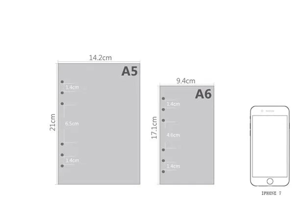 Journal GO 5pcs  PVC Index Divider Only for Loose Leaf A5 A6 Spiral Binder Diary Notebook Index Loose Leaf Notepads