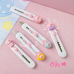 1pc Mini Portable Art Knife Students Use Envelope Opener Cute Cartoon Paper Cutter Office Stationery Express Unpacking Device