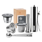 Reusable Nespresso Coffee Capsules Cup Stainless steel Refillable Coffee Capsule Refilling Filter Coffeeware