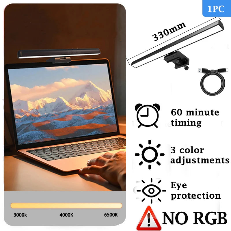 Led Monitor Light Bar Stepless Dimmable Desk Lamp Computer Screen Hanging Light Led Table Lamp Indoor Lighting For Laptop Office