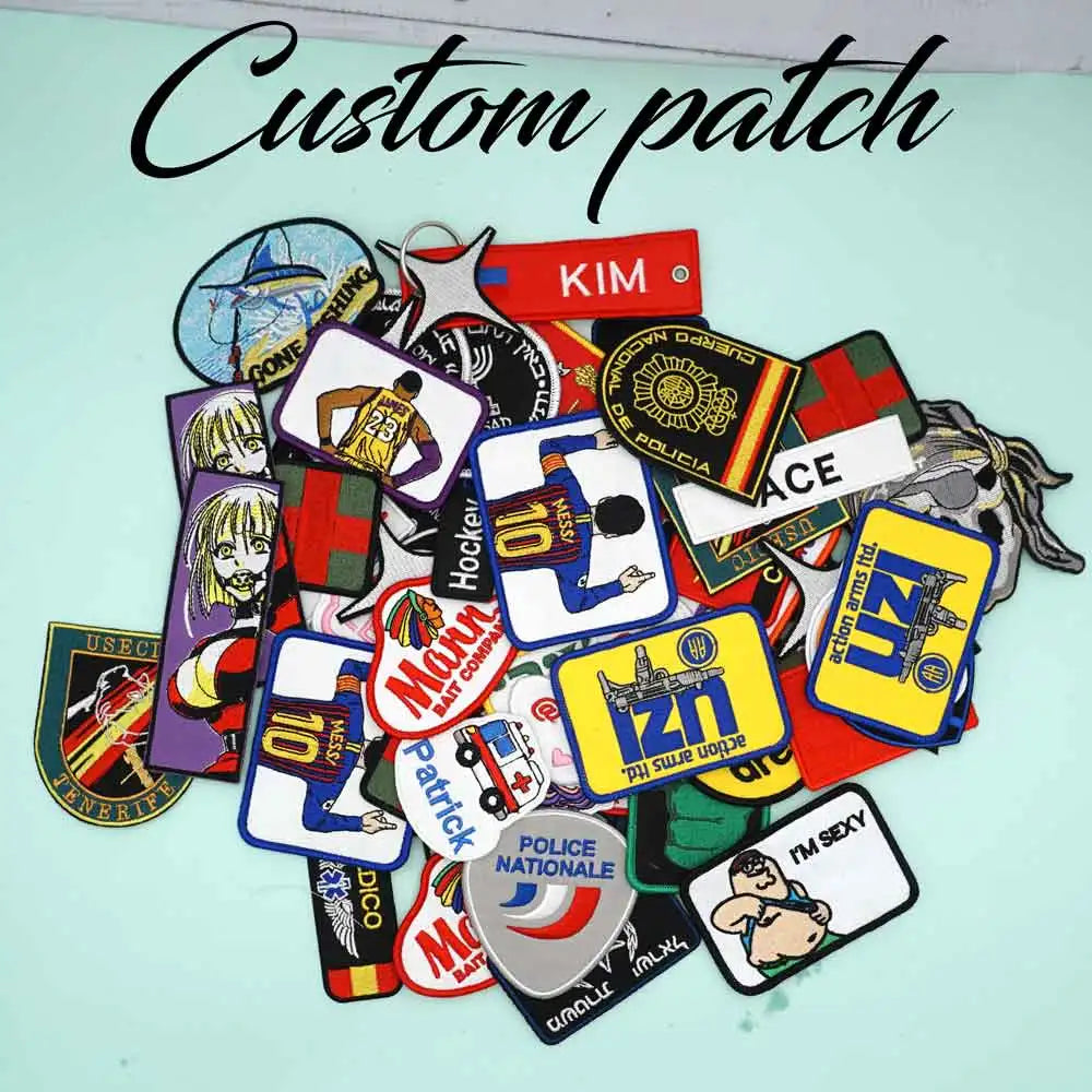 custom, tradition – Hebrew conjugation tables Name Tags Army Blood Number ID Embroidered Patches with Iron on Hook Backing