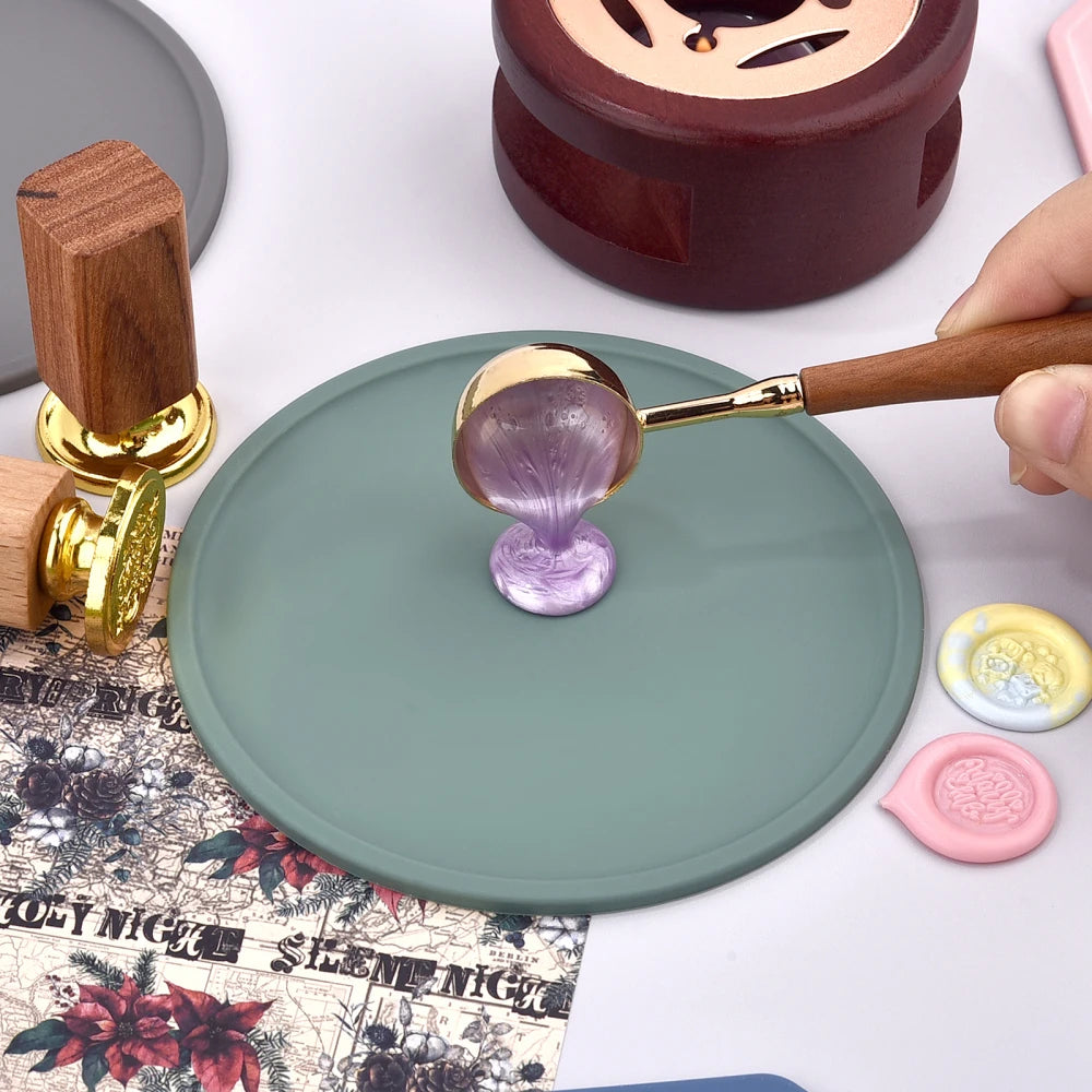Wax Seal Stamp Silicone Mold Pad Multiple Sizes Sealing Wax Mould Mats Sealing Fix Shapes Envelope Invitation DIY Scrapbook Tool