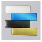10pcs Brushed gold plate Laser Engraving Metal Name Badge Gold Silver Color Mirror Brushed Stainless Steel Badge Blank Material