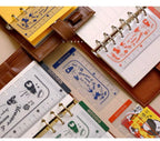 Binder Storage ruler vintage loose-leaf Notebook inner page index divider bookmark DIY accessory flexible ruler